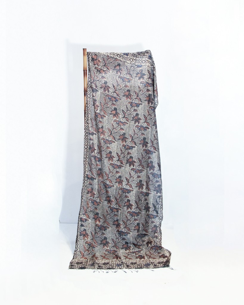 Syal cototn bamboo coklat